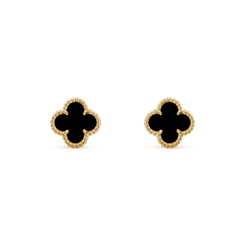 [Marins]CLOVER MINI 9.5MM BLACK MOP EARRINGS