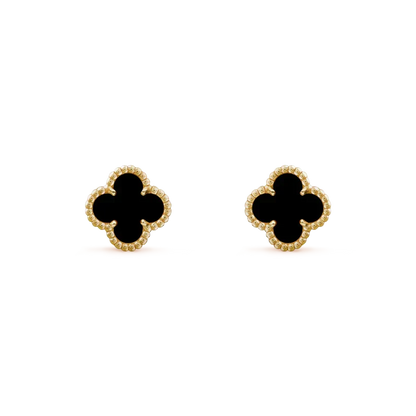 [Marins]CLOVER MINI 9.5MM BLACK MOP EARRINGS