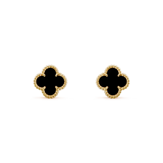 [マリンズ]クローバー ミニ 9.5MM ブラックMOP ピアス