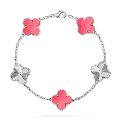 [Marins] CLOVER 5 MOTIFS  PINK MOP BRACELET COLLECTION