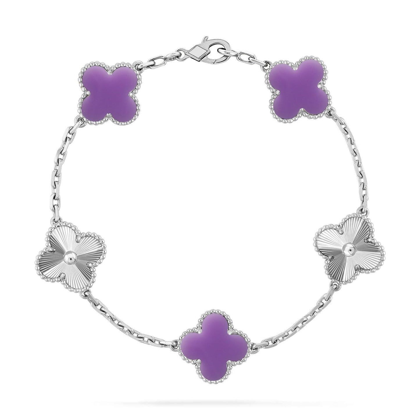[Marins]CLOVER 5 MOTIF LIGHT PURPLE BRACELET COLLECTION