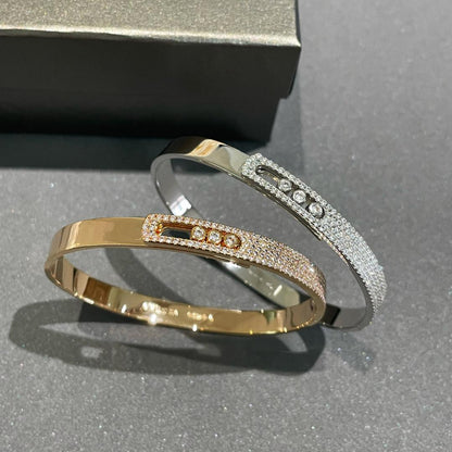 [Marins]Move Noa Rose Gold Pavé Diamond Bangle Bracelet