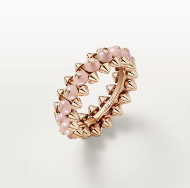 [Marins]CLASH ELEGANT ROSE GOLD RING FEATURING NATURAL AGATE