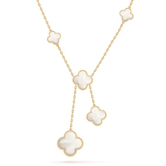 [Marins]CLOVER MOTHER OF PEARL NECKLACE 6 MOTIF