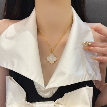 [Marins]CLOVER 25MM MOP LARGE PENDANT NECKLACE