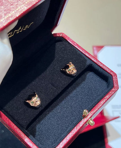 [?Marins]CHRRTAH-PRINT STUD EARRINGS, THREE COLORS