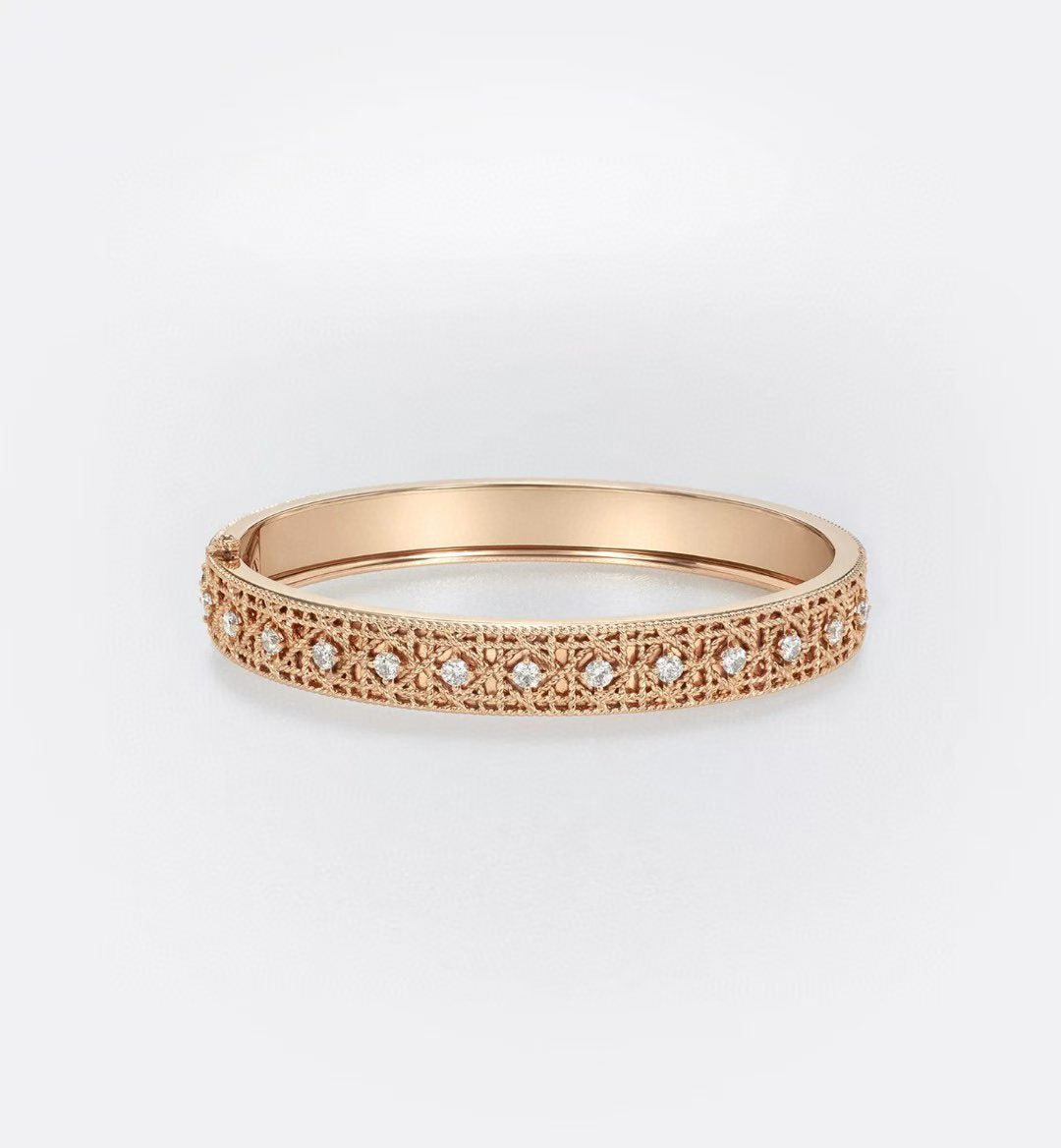 [?Marins]2026 WOVEN-PATTERN BRACELET SET WITH FULL DIAMOND INLAY THREE-COLORS