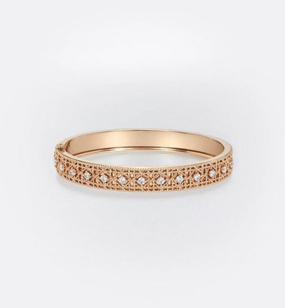 [?Marins]2026 WOVEN-PATTERN BRACELET SET WITH FULL DIAMOND INLAY THREE-COLORS