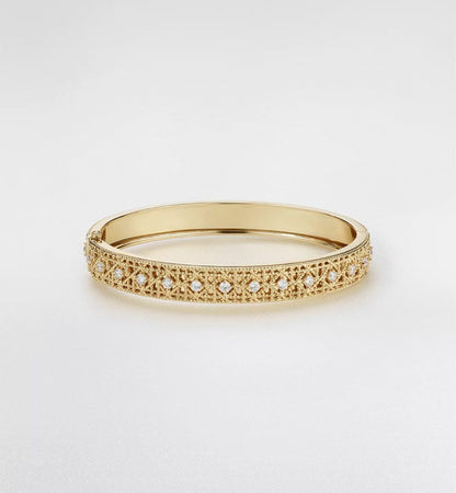 [?Marins]2026 WOVEN-PATTERN BRACELET SET WITH FULL DIAMOND INLAY THREE-COLORS