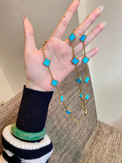 [Marins]CLOVER 20 MOTIFS TURQUOISE GOLD