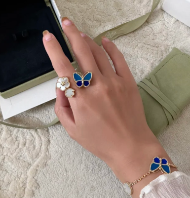 [Marins]NEW TWIN BUTTERFLY LUCKY RING