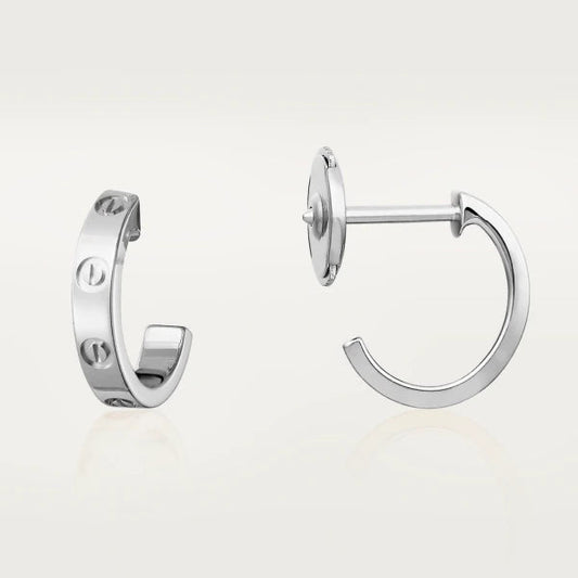 [マリン]LOVEイヤリング 2.65mm シルバー