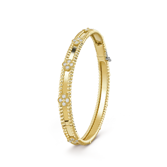[マラン]クローバーブレスレット 4MM ダイヤモンド