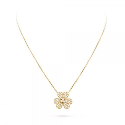 [Marins]FLOWER DIAMOND NECKLACE