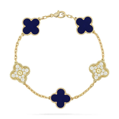 [Marins]CLOVER 5 MOTIF LAPIS LAZULI BRACELET COLLECTION