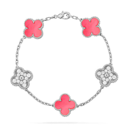 [Marins] CLOVER 5 MOTIFS  PINK MOP BRACELET COLLECTION