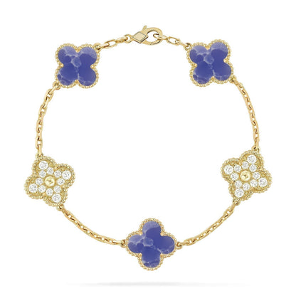 [Marins]CLOVER 5 MOTIF BLUE VEINS BRACELET COLLECTION