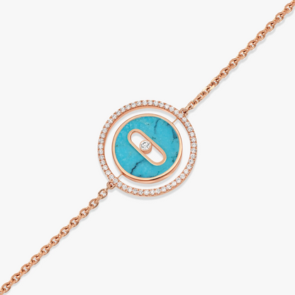 [Marins]Demo MOVE TURQUOISE PINK GOLD DIAMOND BRACELET