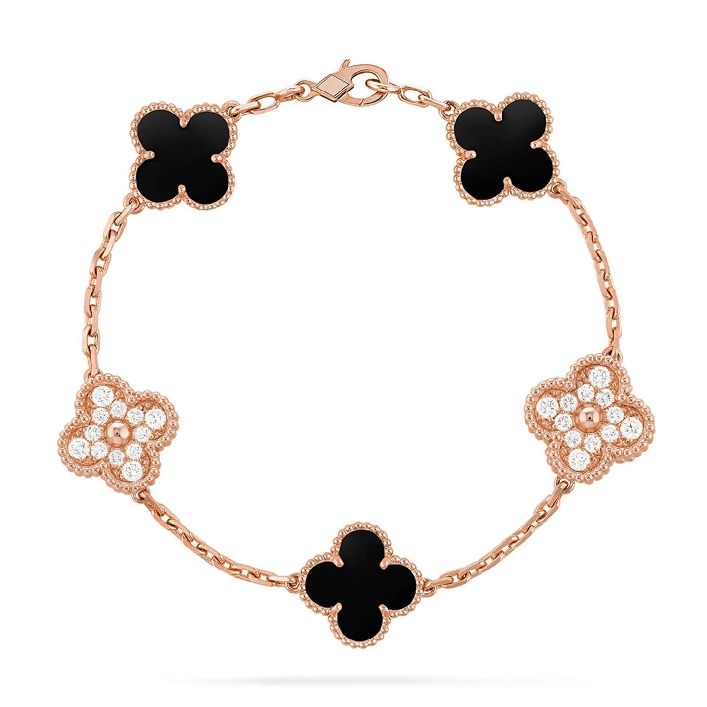 [Marins] CLOVER 5 MOTIF ONYXS BRACELET COLLECTION