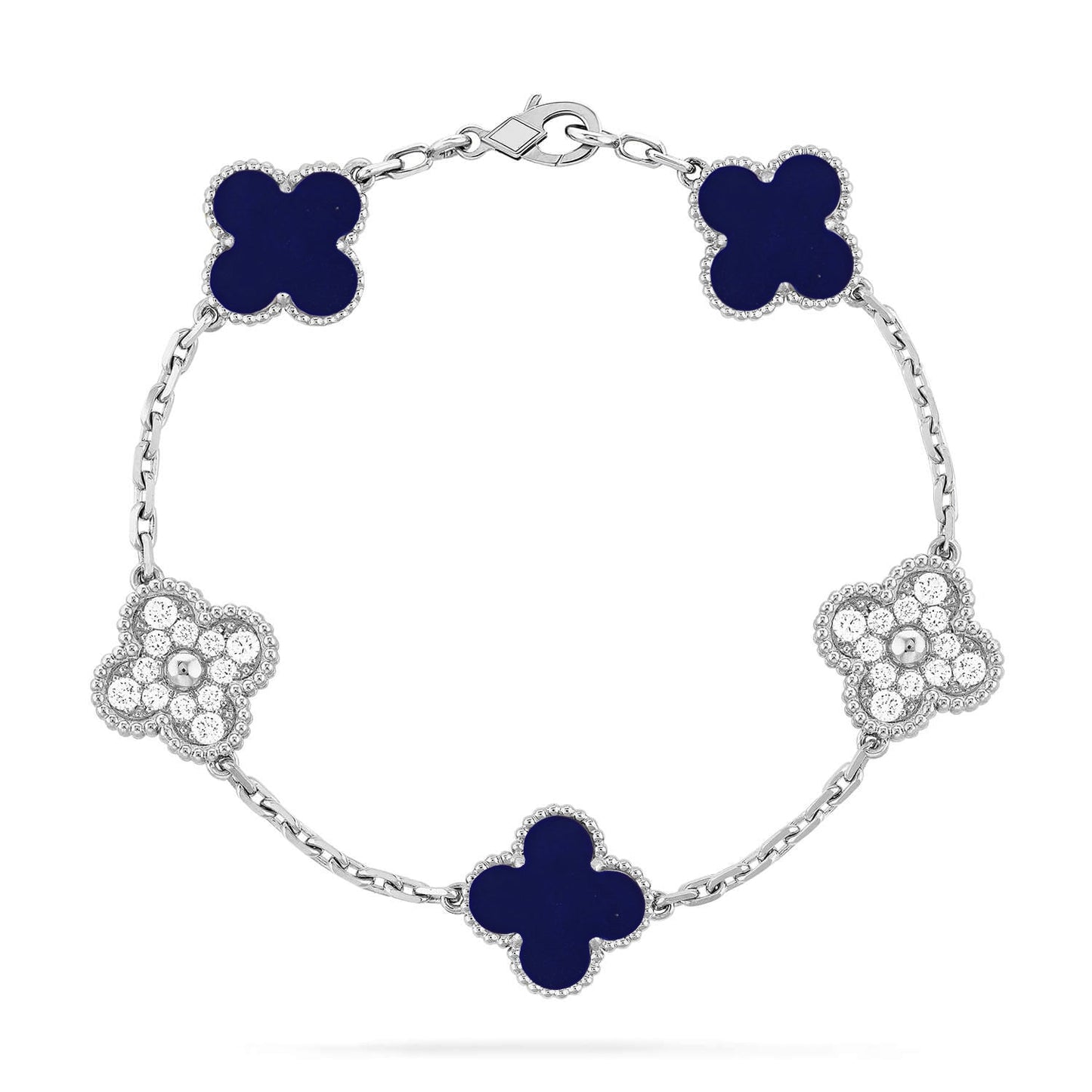 [Marins]CLOVER 5 MOTIF LAPIS LAZULI BRACELET COLLECTION