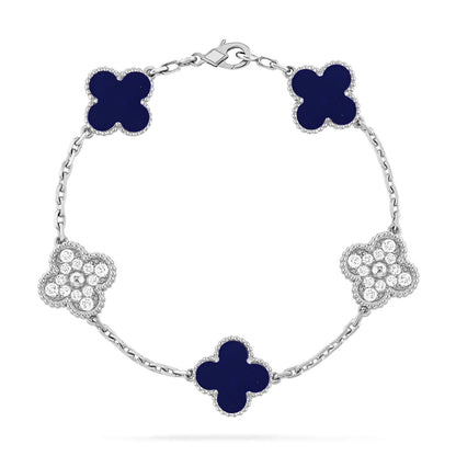 [Marins]CLOVER 5 MOTIF LAPIS LAZULI BRACELET COLLECTION