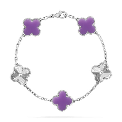 [Marins]CLOVER 5 MOTIF LIGHT PURPLE BRACELET COLLECTION
