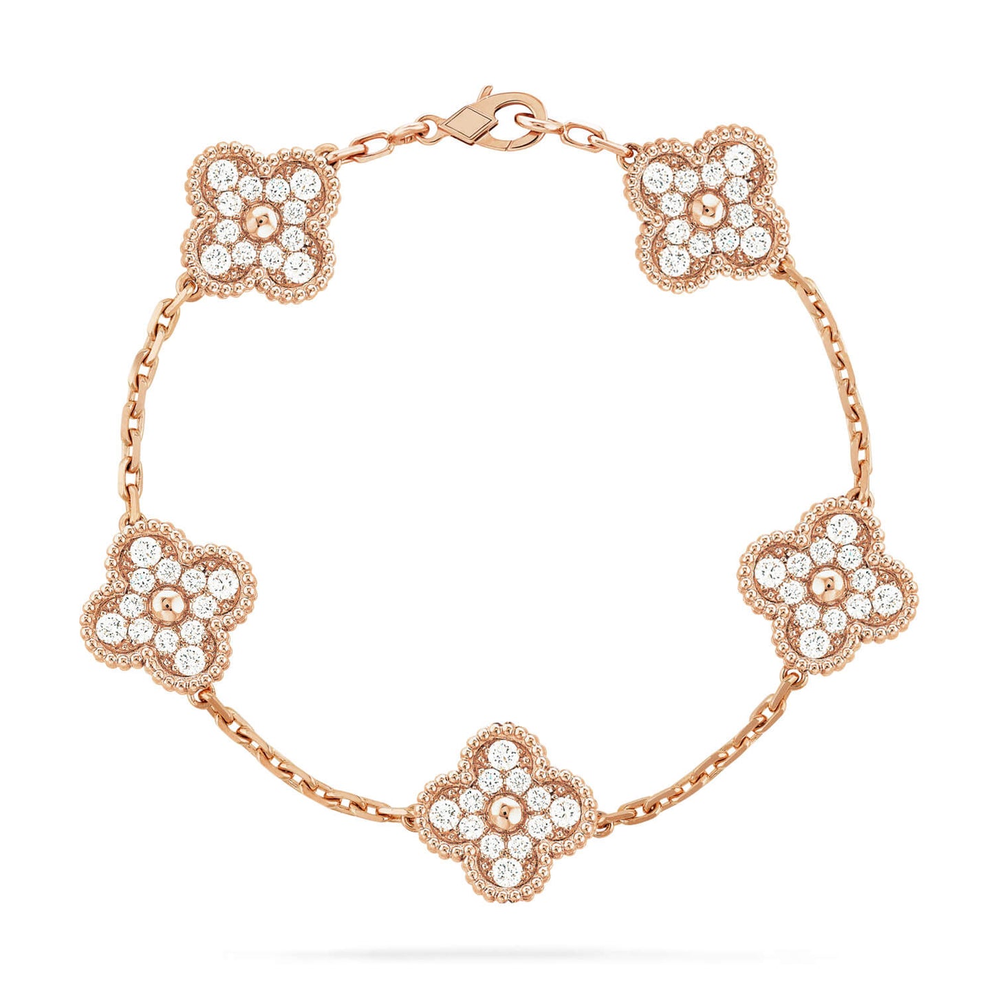 [Marins] CLOVER 5 MOTIF FULL DIAMOND BRACELET COLLECTION