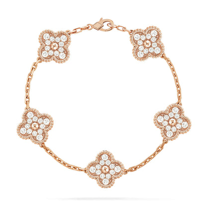 [Marins] CLOVER 5 MOTIF FULL DIAMOND BRACELET COLLECTION