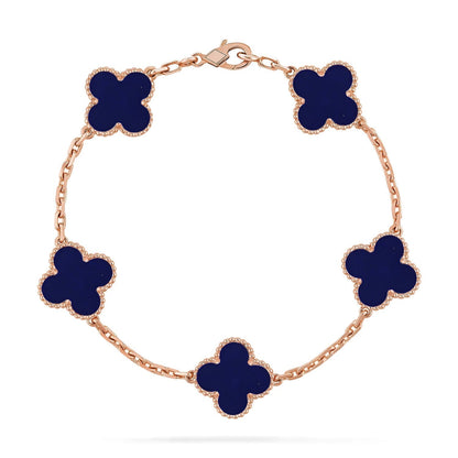 [Marins]CLOVER 5 MOTIF LAPIS LAZULI BRACELET COLLECTION