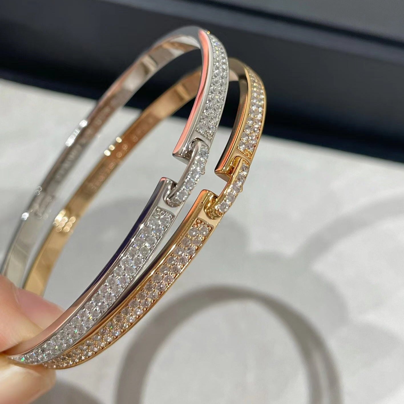 [Marins]LIENS VIDENCE DIAMOND PAVED BRACELET