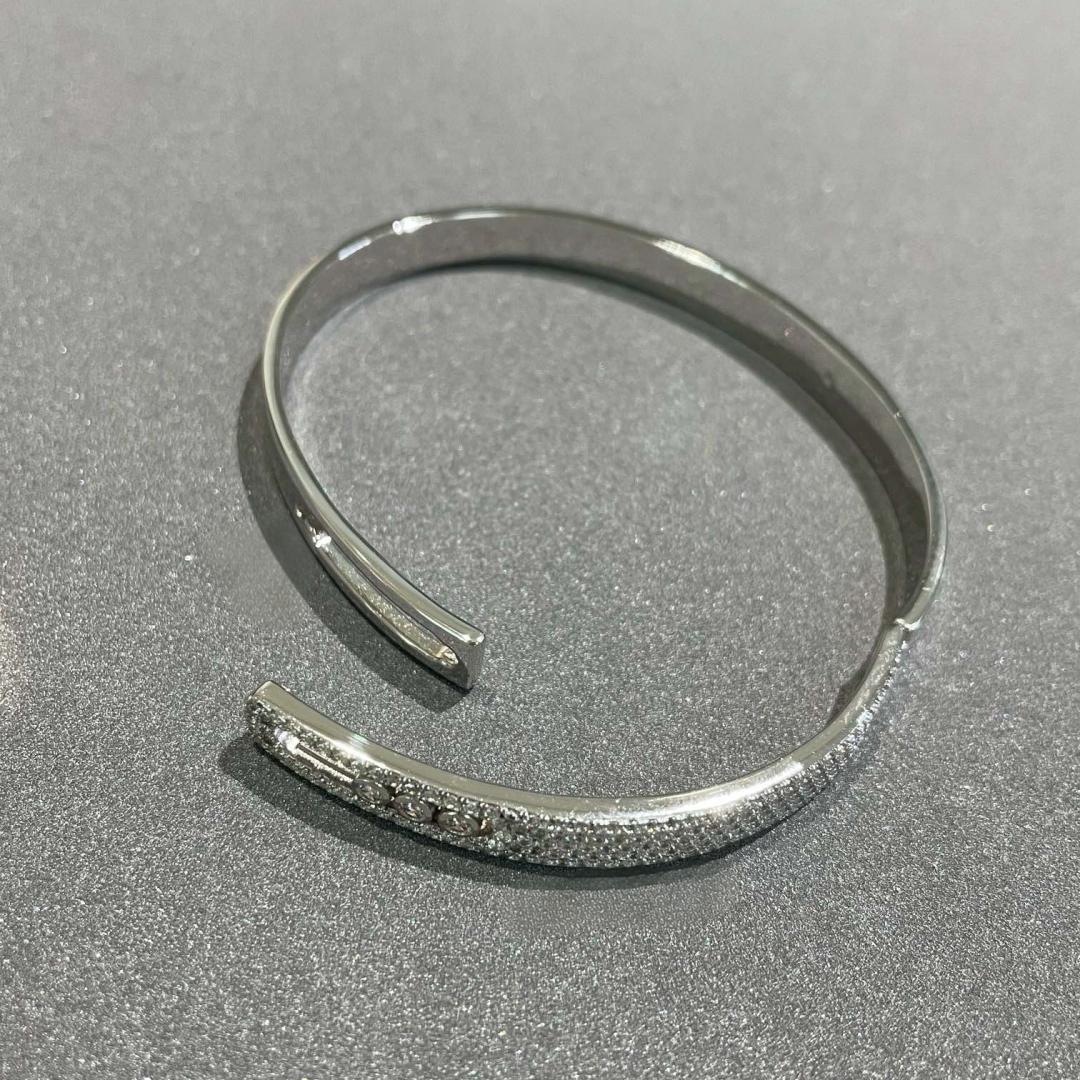 [Marins]Move Noa Rose Gold Pavé Diamond Bangle Bracelet