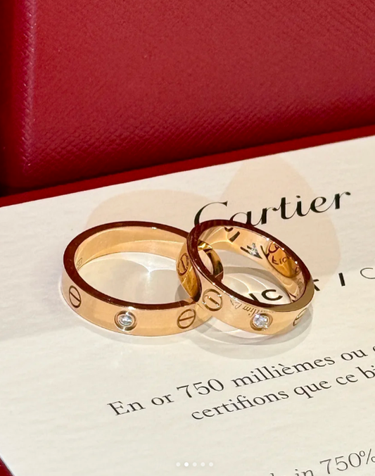 [マリ]LOVE RING 4MM 1 DIAMOND