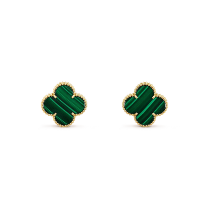 [Marins]CLOVER MINI 9.5MM MALACHITE  EARRINGS