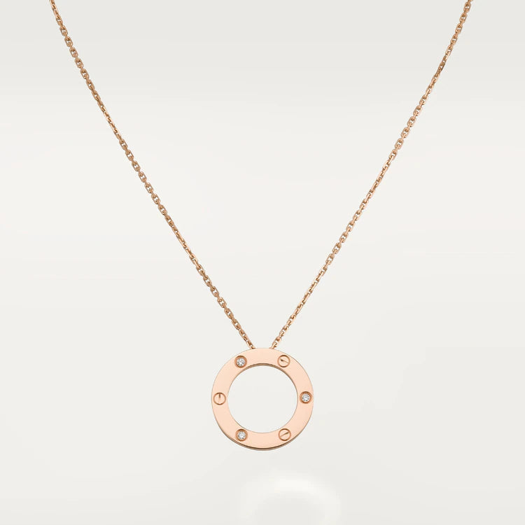 [Marins]LOVE NECKLACE 16MM 3 DIAMONDS