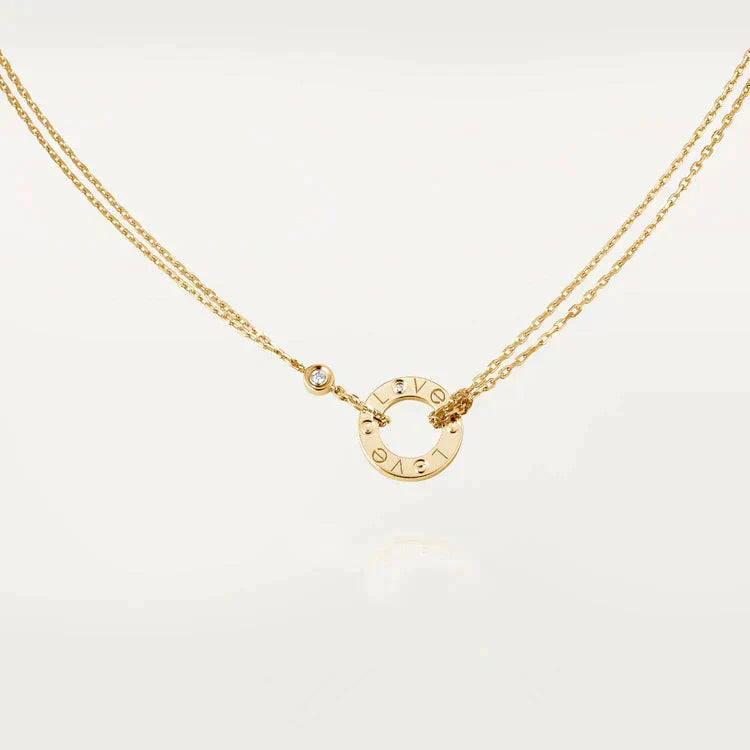 [Marins]LOVE NECKLACE 16MM 2 DIAMONDS