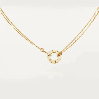 [Marins]LOVE NECKLACE 16MM 2 DIAMONDS