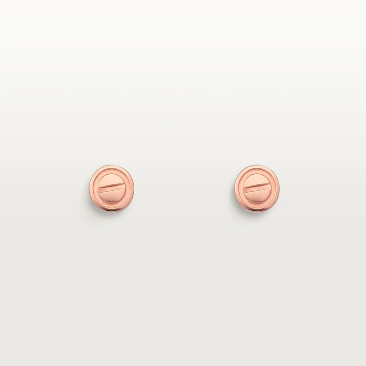 [Marin-Jewelry]LOVE EARRINGS PINK GOLD 10MM