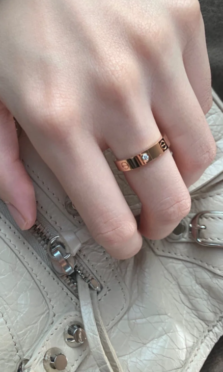[Marins]LOVE RING 4MM 1 DIAMOND