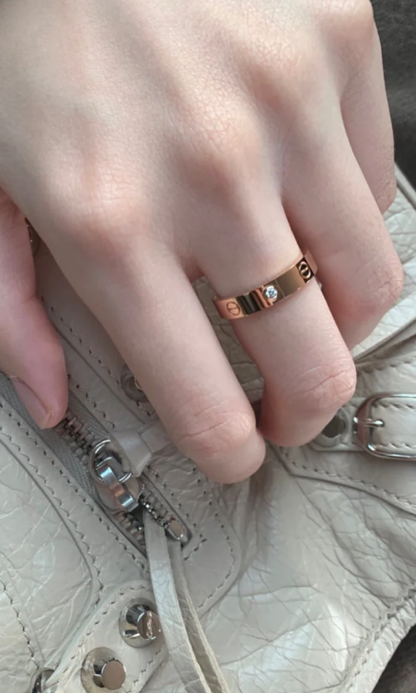 [Marins]LOVE RING 4MM 1 DIAMOND