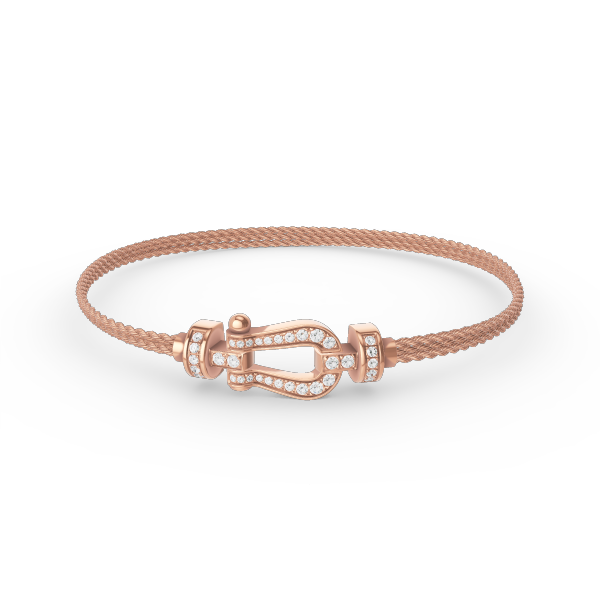 [Marins]FORCE SMALL HORSESHOE  DIAMOND CHAIN ROPE BRACELET