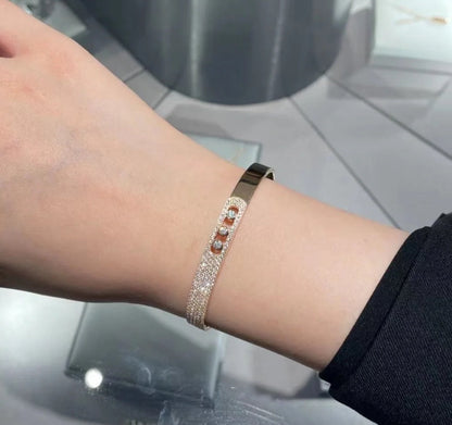 [Marins]Move Noa Rose Gold Pavé Diamond Bangle Bracelet