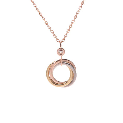 [Marins]TRINITY SILVER GOLD PINK GOLD NECKLACE