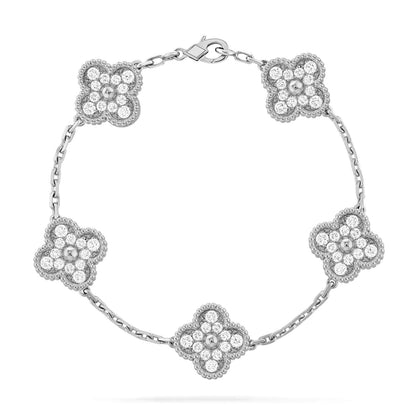 [Marins] CLOVER 5 MOTIF FULL DIAMOND BRACELET COLLECTION