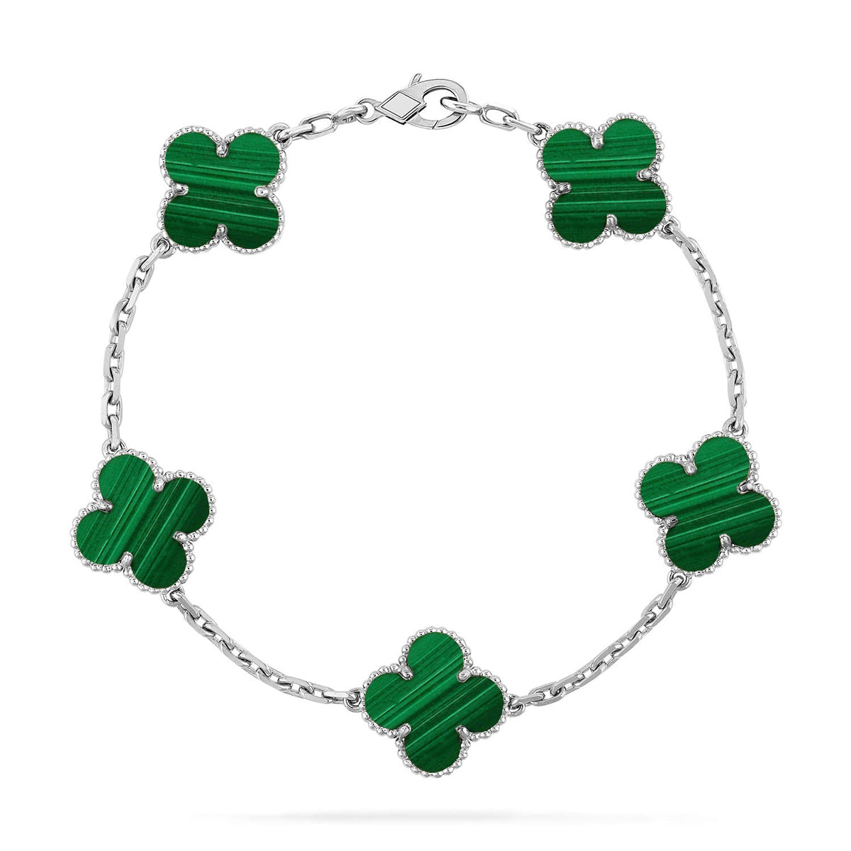 [Marins] CLOVER 5 MOTIF MALACHITE BRACELET COLLECTION
