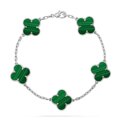 [Marins] CLOVER 5 MOTIF MALACHITE BRACELET COLLECTION
