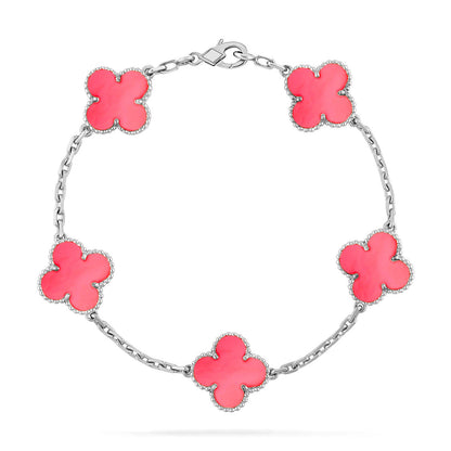 [Marins] CLOVER 5 MOTIFS  PINK MOP BRACELET COLLECTION