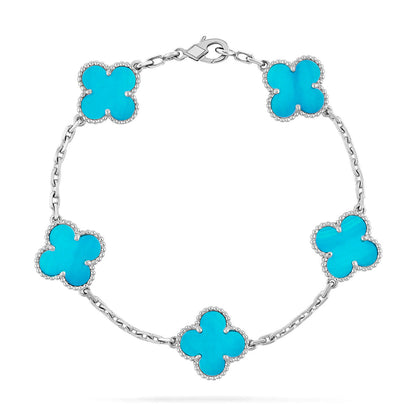 [Marins] CLOVER 5 MOTIF TURQUOISE BRACELET COLLECTION