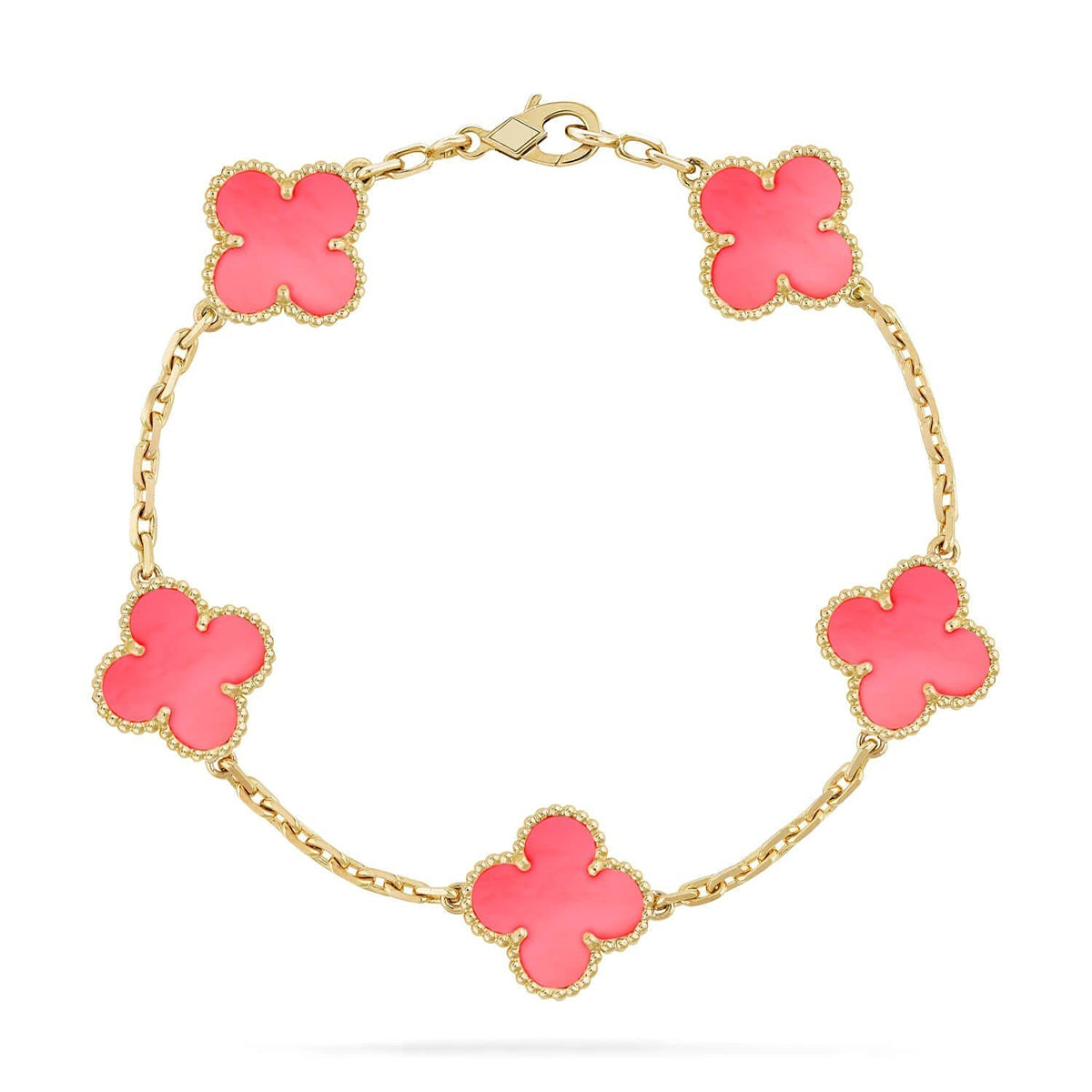 [Marins] CLOVER 5 MOTIFS  PINK MOP BRACELET COLLECTION