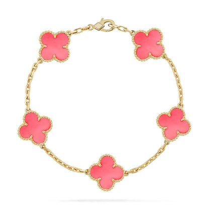 [Marins] CLOVER 5 MOTIFS  PINK MOP BRACELET COLLECTION