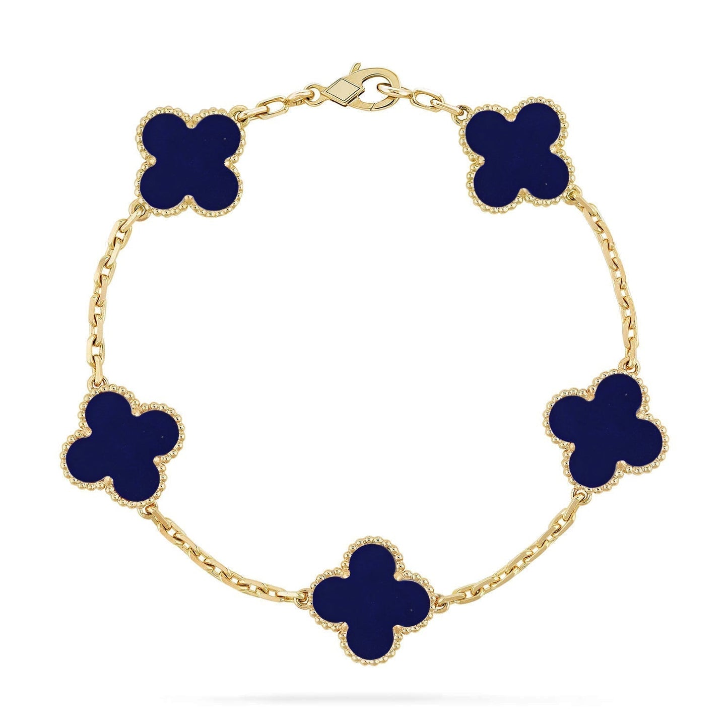 [Marins]CLOVER 5 MOTIF LAPIS LAZULI BRACELET COLLECTION